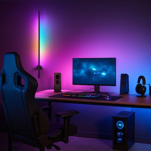 60cm RGBIC justerbar vägglampa - Bluetooth, 5V USB