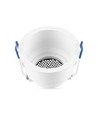 Vt-9001rd lamphållare GU10 - aluminium, djup honeycomb anti-bländning, vit rund