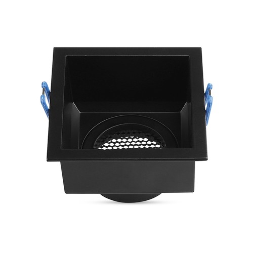 Vt-9001sq lampa GU10 - aluminium, honeycomb, djup anti-bländning, svart fyrkantig