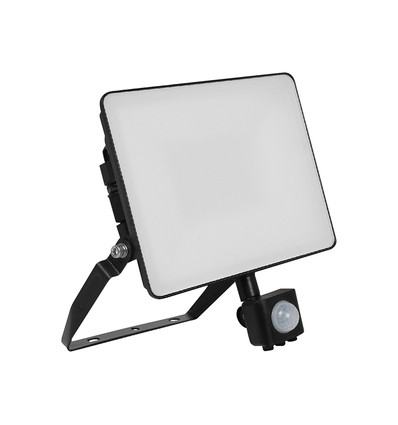 Vt-4909-Fc LED projektor 10W - med snabbanslutning, PIR-sensor, 3000K, svart hus, 120 lm/W