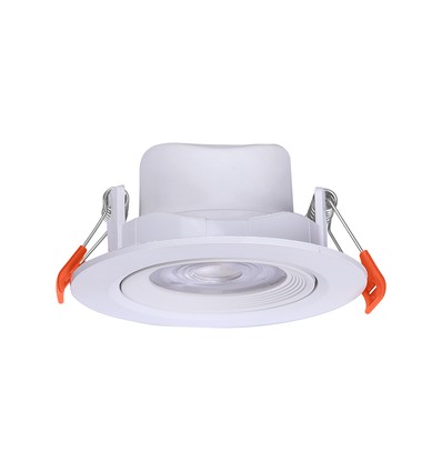 7W Ø8,8cm LED downlight för inbyggnad - Hål: Ø6,8 cm, Mått: Ø8,8 cm, CCT - 3 ljusfärger