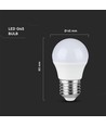 G45 VT-290 lampa 6,5W E27 - plast, 6500K