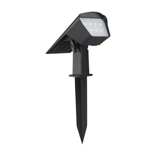 VT-10183 LED 1,3W - solcellsdriven, 2-i-1 spjut-/vägglampa, CCT 3-i-1, svart, IP65