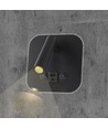 8W LED säng-vägglampa med USB-laddning - Svart, 3000K, CREE chip, USB-A och USB-C