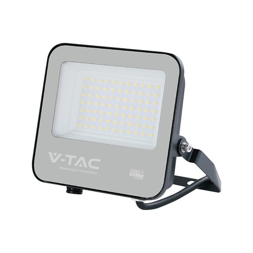 VT-4455 projektor 50W - med Cree-chip, 6500K, svart hus, grått glas, 135 lm/W, 6 års garanti, IP65