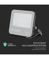 VT-4455 projektör 50W - LED, Cree-chip, 3000K, svart hus, grått glas, 135lm/W, 6 års garanti, IP65