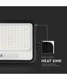 VT-204W LED projektor 200W - med solpanel, CCT: 7in1, svart hus, med batteriindikator, IP65