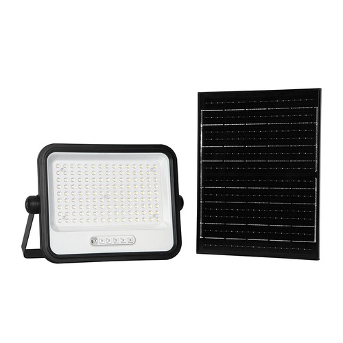 Vt-304w LED projektor 300W - med solpanel, CCT:7in1, svart hus, med batteriindikator, IP65