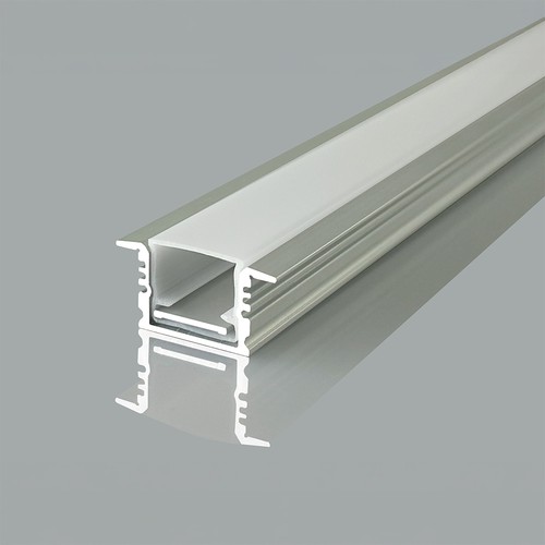 2000mm VT-71006 monteringssats - med diffuser för LED-strip, inbyggd, 17x14mm, silver