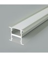 2000mm VT-71007 monteringssats - diffusor för LED-remsa, infälld, 17x10mm, silver