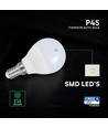 P45 VT-270 LED 6,5W E14 - plastlampa, Cree-chip, 3000K, 6 års garanti
