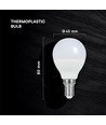 P45 Vt-270 Led 6,5W E14 - plastlampa, Cree-chip, 4000K, 6 års garanti