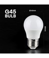 G45 VT-290 LED 6,5W E27 - plastlampa, Cree-chip, 3000K, 6 års garanti