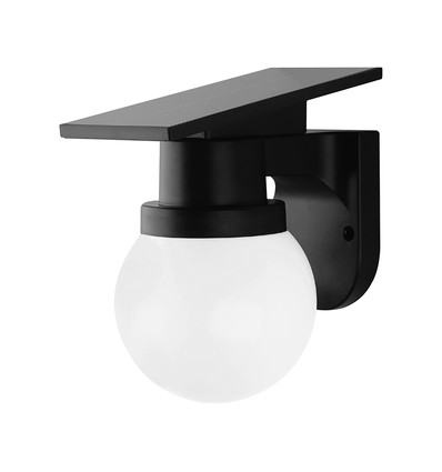 VT-11149CCT LED vägglampa 0,9W - sol, 3-i-1, svart, IP54, med fjärrkontroll