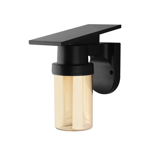 Vt-11148cct LED vägglampa 0,9W - sol, 3-i-1, svart, IP54, med fjärrkontroll