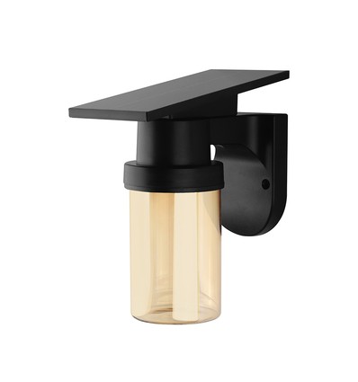 Vt-11148cct LED vägglampa 0,9W - sol, 3-i-1, svart, IP54, med fjärrkontroll