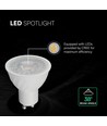 GU10 4,5W LED-lampa - Cree chip, vit plast