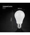 A60 VT-2099 LED-lampa 8,5W E27 - termoplast, Cree-chip, 3000K, 6 års garanti