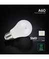 A60 Vt-2099 lampa 8,5W E27 - termoplastisk, Cree-chip, 4000K, 6 års garanti