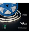 168 VT-2835 LED-ljusslinga 12W/m - Cree chip 3000K IP20 24V 8mm dubbel PCB (10m/rulle) (pris/m)