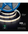 238 VT-2835 LED-ljusramp 18W/m - Cree chip 3000K IP20 24V 10mm dubbel PCB (10m/rulle)(pris/m)
