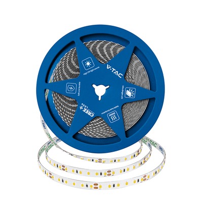 120 VT-2835 LED ljuslist 10W/m - Cree chip 6500K IP20 24V 8mm dubbel PCB (10m/rulle)(pris/m)