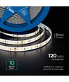 120 VT-2835 LED ljuslist 10W/m - Cree chip 6500K IP20 24V 8mm dubbel PCB (10m/rulle)(pris/m)