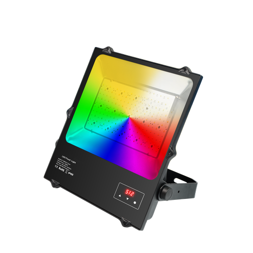 RGBW DMX projektor - 200W, DMX512, IP65 utomhus