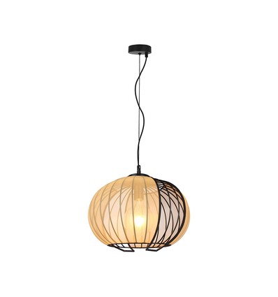 400x350mm VT-89011 taklampa E27 - dekorativ, matt svart med beige, metallserie