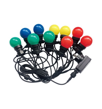 10M VT-71020 LED ljusslinga 0,5W - 20 lampor, EU-kontakt RGBY, 24V