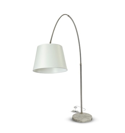 VT-7451 golvlampa E27 - LED, med marmorfot, elfenben