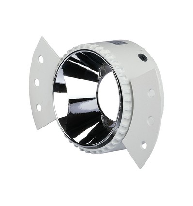 Vt-889 GU10 - rund lampa med vit ram och krom reflektor