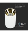 Vt-882 lampa GU10 - Rund vit/guld