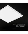 Bakbelyst 60x60 LED-panel, 40W - 120 lm/W, 5 års garanti, vit kant