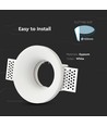 GU10 downlight för gipsplatta infällnad - Vit, rund, hål: Ø103 mm, mått: Ø100 mm, exkl. ljuskälla och sockel