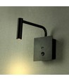 Vt-2943 LED vägglampa 3W - med strömbrytare, USB-port, 3000K, svart