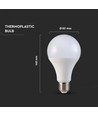 A80 VT-233 LED 20W E27 - plastlampa, Samsung-chip, 6500K, 120lm/W
