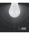 A60 VT-2113 LED 10,5W E27 - plastlampa, 6500K, 3 st./förpackning