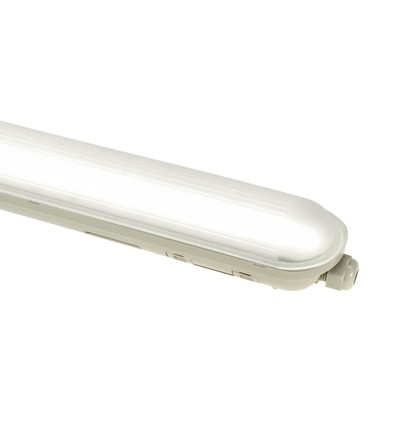1200 mm Limea Gigant LED-armatur 38W - vattentät, neutralvit, 230V, 120°, IP65, IK10, 1190x72x70 mm, grå