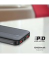 10000 VT-10000 powerbank - 10000mAh, snabbladdande, svart