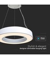 Vt-7760 LED-lampa 50W - design, hängande, triac-dimbar, 4000K, vit