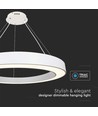 Vt-7793 LED taklampa 90W - designer, TRIAC dimbar, 4000K, vit