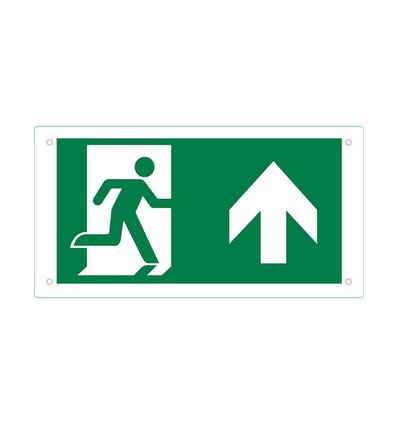 Skylt för utgångslåda - pil upp