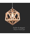 LED designer pendellampa - brun