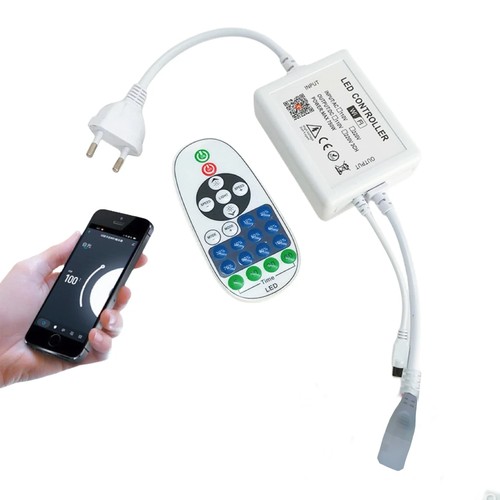 230V WiFi Smart Home dimmer - Inkl. ändstycke, till 230V (Slim COB), minnesfunktion, IR fjärrkontroll, max 50 m