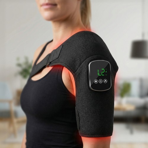 Ljusterapi-bandage för axel - Infraröd, med batteri
