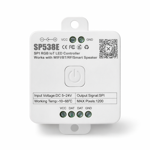 RGBIC SP538E strip-kontroller - Wifi, Bluetooth, RF, 5V/12V/24V