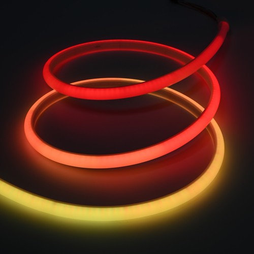 5m RGBIC Neon LED-strip - 15 cm kabel, 10W/m, 576 LED per meter, 24V, IP67