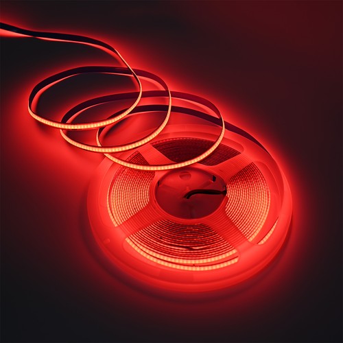 10m 9W/m Röd COB-LED strip - 24V DC, IP20, 320 LED/m