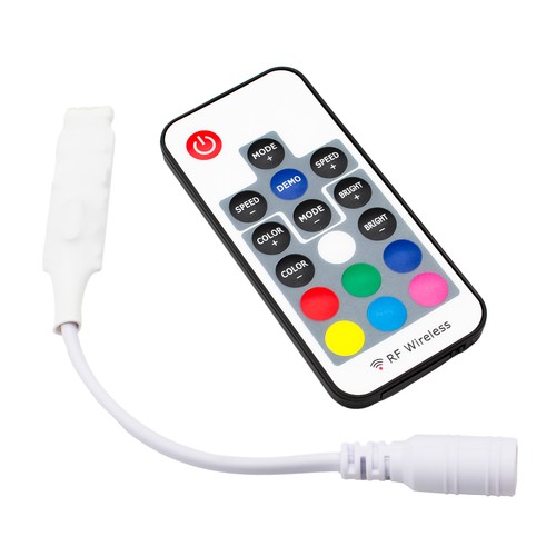 Mini RGB controller inkl. fjärrkontroll - 12V (72W), 24V (144W)